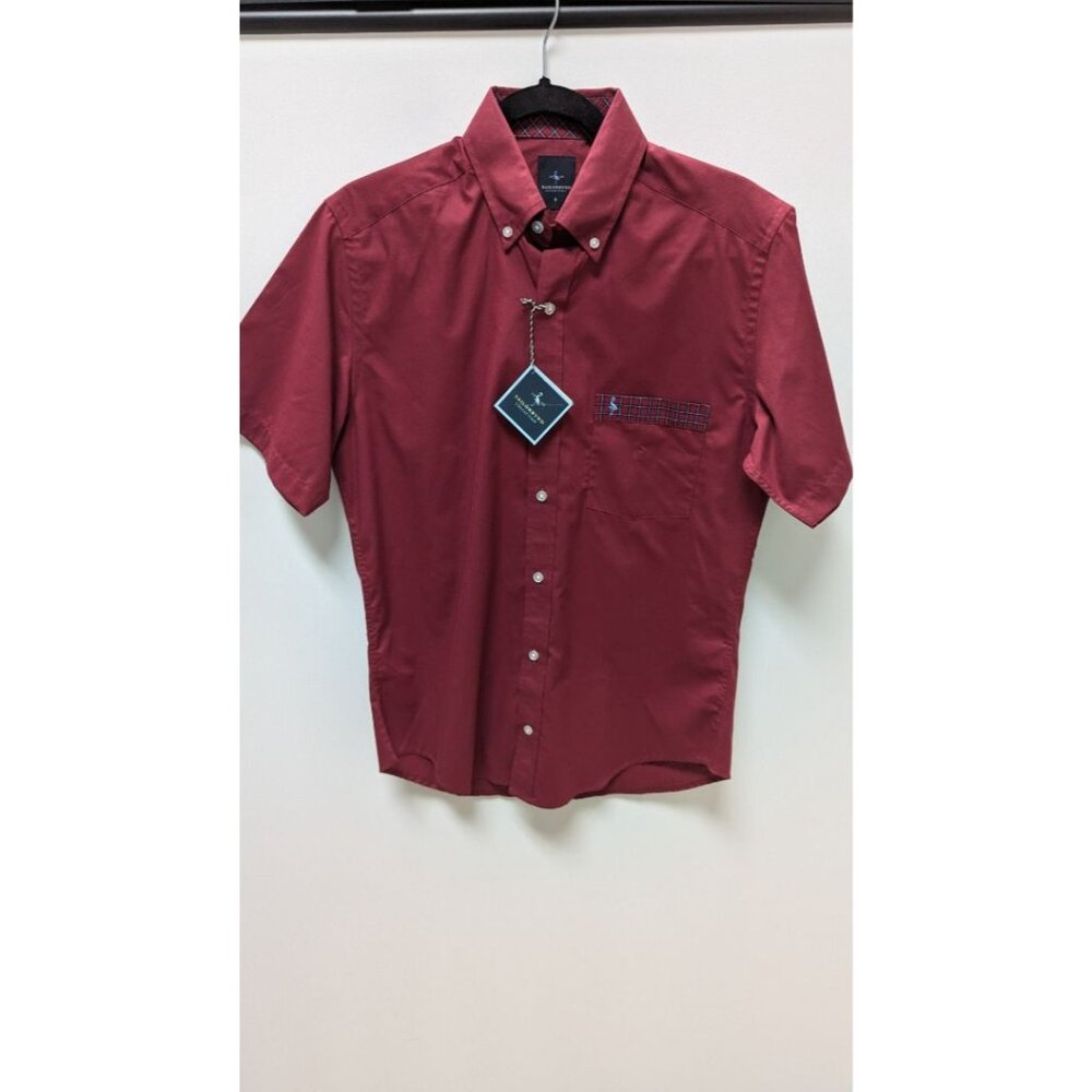 Tailorbyrd Collection Red Short-Sleeve Button-Down Shirt